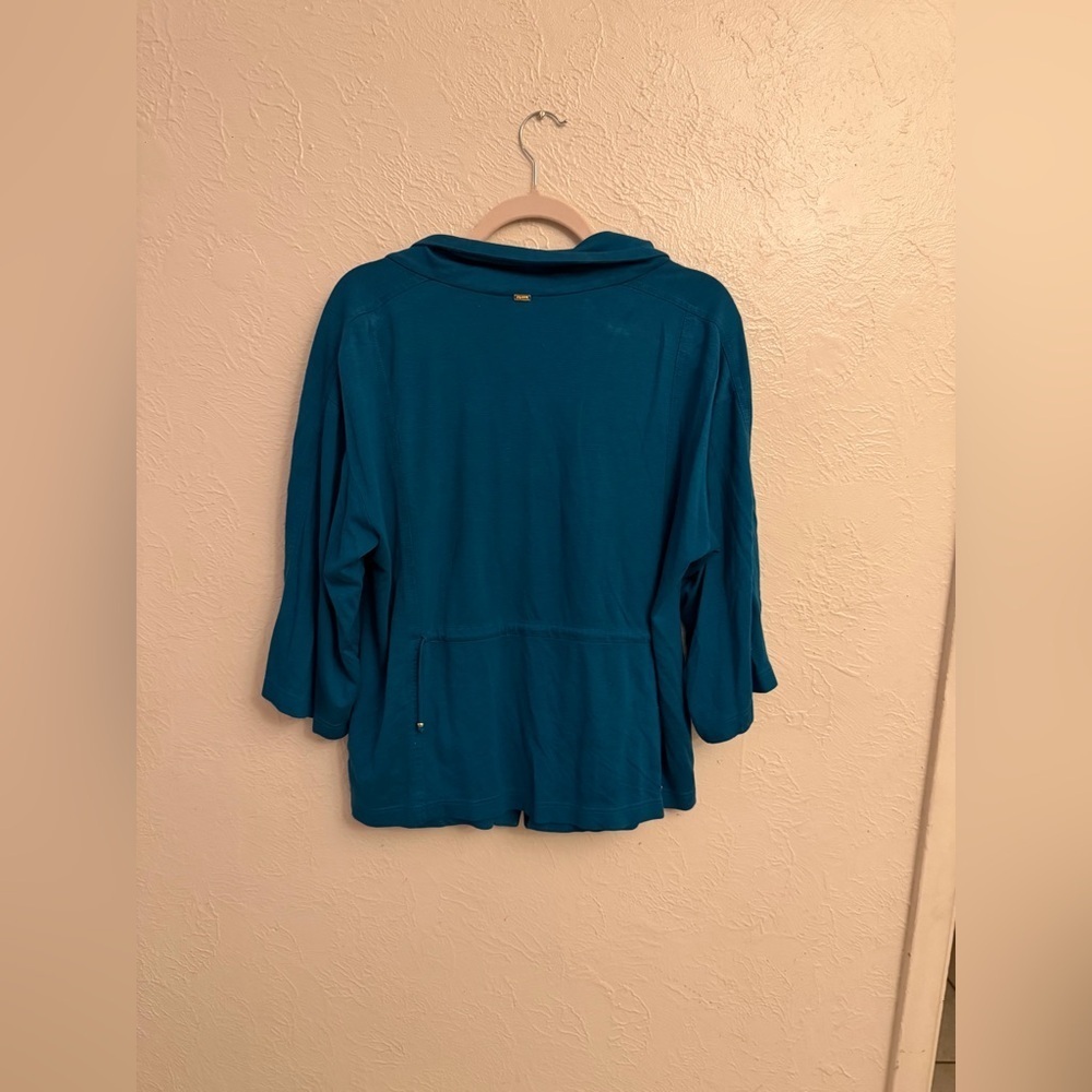 St. John Spa Zip Sweater cardigan & matching pants Stretch Jersey Knit - Picture 4 of 16